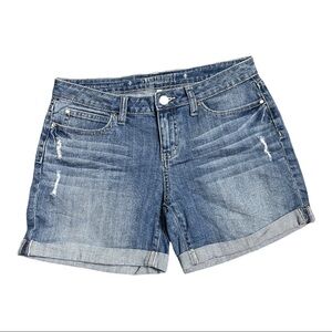 Jennifer Lopez Boyfriend Denim Distressed Shorts 2